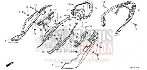 SEITENABDECKUNG/HINTERER TRAEGER (2) CRF1100A2N de 2022